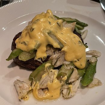 Ember Grille & Wine Bar - 8oz Filet Iscar Style (Lumps of Crab, asparagus, and berdalaise sauce) - Steakhouses Near Me - Lake Charles, Louisiana Ember Grille & Wine Bar - 8oz Filet Iscar Style (Lumps of Crab, asparagus, and berdalaise sauce) - Steakhouses Near Me - Lake Charles, Louisiana