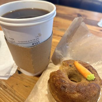 LFTD - Americano and Vegan Carrot Cake Donut - Coffee & Tea Near Me - Whittier, California