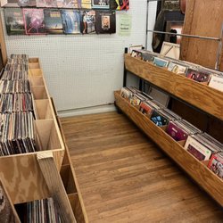 SloLow Vinyl Records - East side booth is full of LPs priced $3-$5-$7