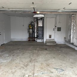 Wide shot of my garage before Epoxy Crew. Wide shot of my garage before Epoxy Crew.