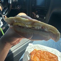 Uncle Ray's Doughnuts - Bacon egg and cheese