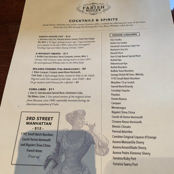 The Farish House - Cocktail menu - Wine Bars Near Me - Phoenix, Arizona The Farish House - Cocktail menu - Wine Bars Near Me - Phoenix, Arizona