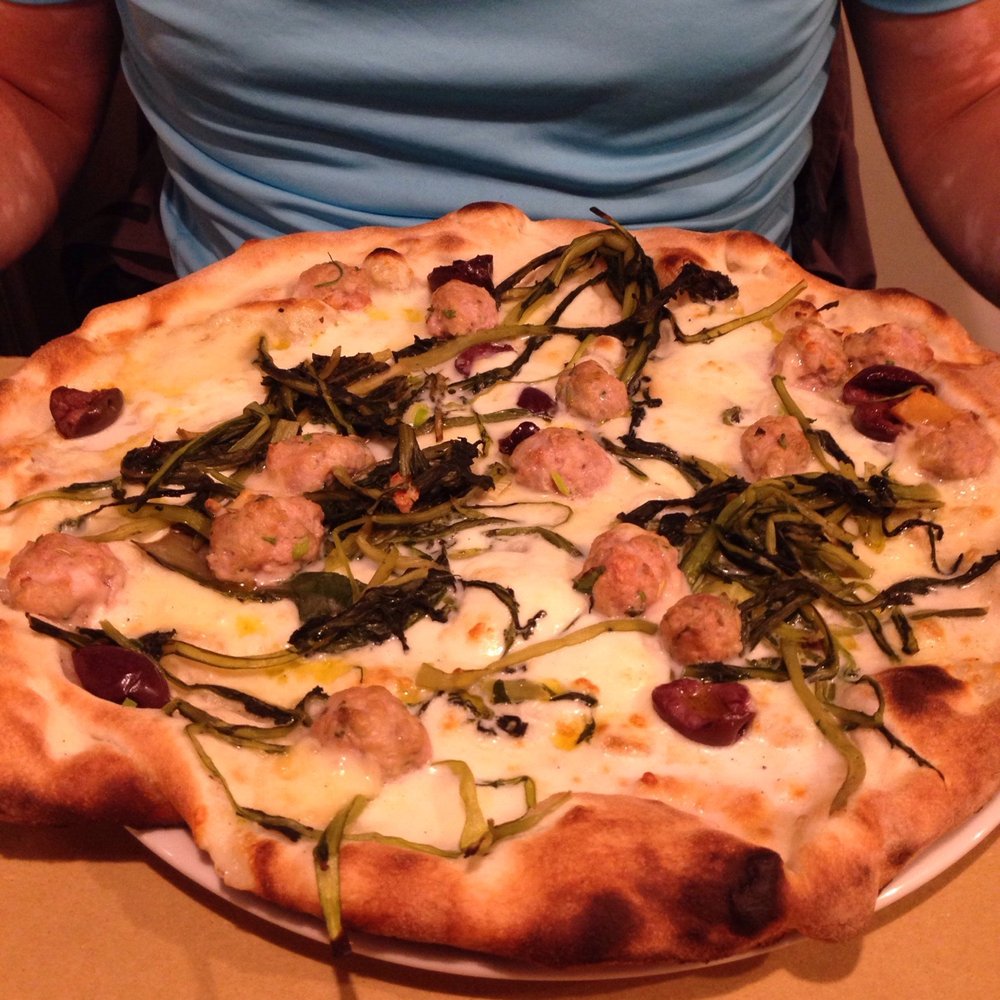 Polpetteria - Meatball pizza - it was too big for he plate! - Italian Near Me - Catania, Connecticut