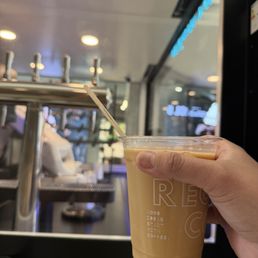 iced "Lavender" latte (the robot forgot the lavender) iced "Lavender" latte (the robot forgot the lavender)