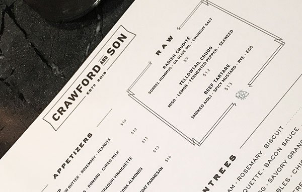 Menu photo 8 Crawford & Son Raleigh, NC