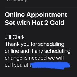 Confirmation email