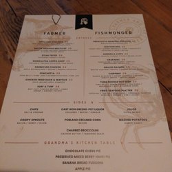 Farmer And The Fishmonger - Menu Side A