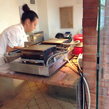 Buonocore - Homemade waffle cones in progress - Italian Near Me - Capri, NA Buonocore - Homemade waffle cones in progress - Italian Near Me - Capri, NA