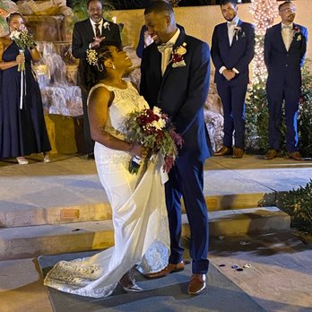 The Terrace - Bride and Groom After 1st Kiss - Caterers Near Me - Henderson, Nevada