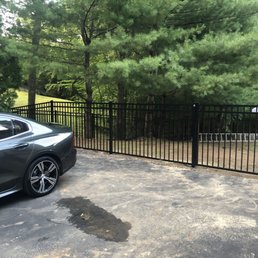 New black aluminum fence! New black aluminum fence!
