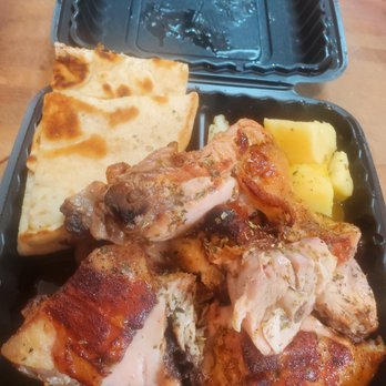 Grilliant Rotisserie - One half-chicken platter with potatoes (not fries) - Greek Near Me - Maple Glen, Pennsylvania Grilliant Rotisserie - One half-chicken platter with potatoes (not fries) - Greek Near Me - Maple Glen, Pennsylvania