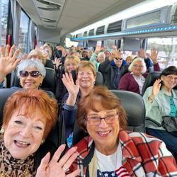 Carr's Motorcoach - Happy Seniors in comfortable bus