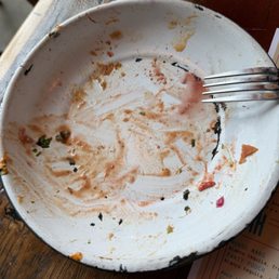 Empty poke nachos bowl...