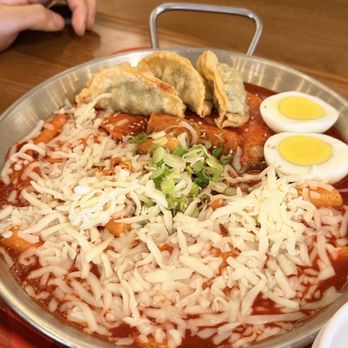 H Mart - Cheese Spicy Rice Cake - Food Court Near Me - Schaumburg, Illinois