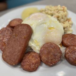Peg's Glorified Ham n Eggs - Hawaiian Breakfast
