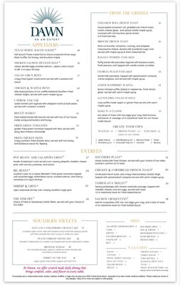 Menu photo 2 Dawn AM Eatery Chicago, IL