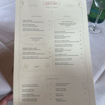 La Petite Grocery - Menu - French Near Me - New Orleans, Louisiana