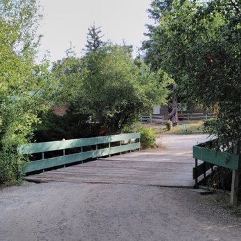 Elk Creek Campground - Small bridge that leads to office, bathrooms, and laundry room. Quaint area...very peaceful. - Campgrounds Near Me - New Castle, Colorado