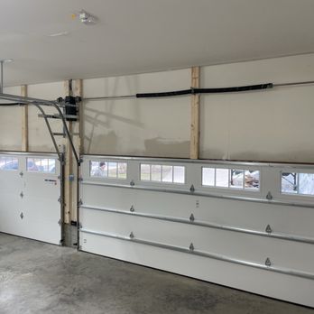 Harry's Garage Doors - Harry had to completely re-do interior tracks and mounts to accommodate the new jackshaft openers. - Garage Door Services Near Me Harry's Garage Doors - Harry had to completely re-do interior tracks and mounts to accommodate the new jackshaft openers. - Garage Door Services Near Me