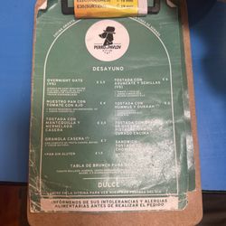 El Perro de Pavlov - Menu
