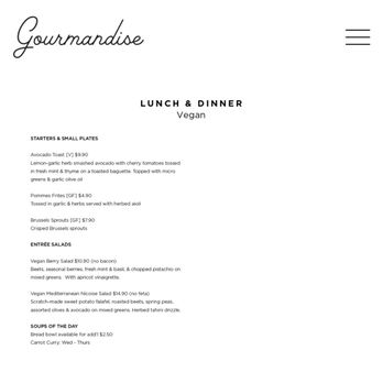 Gourmandise - Vegan lunch and dinner menu - Patisserie/Cake Shop Near Me - Draper, Utah Gourmandise - Vegan lunch and dinner menu - Patisserie/Cake Shop Near Me - Draper, Utah
