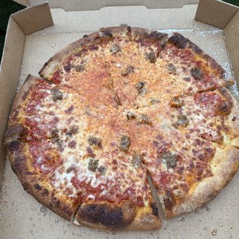 Westport Social - Sausage pizza with few toppings and nasty cheese - Bars Near Me - St. Louis, Missouri Westport Social - Sausage pizza with few toppings and nasty cheese - Bars Near Me - St. Louis, Missouri