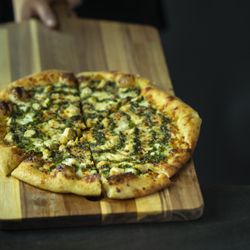 SPIN! Pizza - Pesto Chicken Pizza.