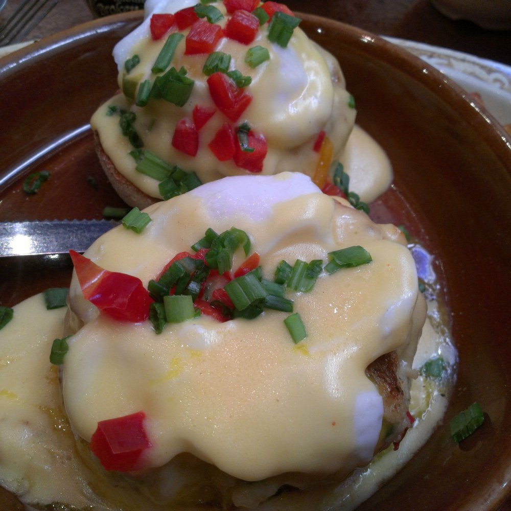 Another Broken Egg Cafe - English muffin, crab cakes, andouille infused hollandaise, poached eggs, oh my.....awesome! - Breakfast & Brunch Near Me - Shenandoah, Texas Another Broken Egg Cafe - English muffin, crab cakes, andouille infused hollandaise, poached eggs, oh my.....awesome! - Breakfast & Brunch Near Me - Shenandoah, Texas