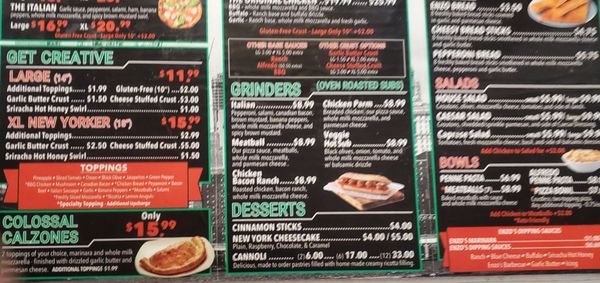 Menu photo 1 East Coast Enzo's Pizza Everett, WA Menu photo 1 East Coast Enzo's Pizza Everett, WA
