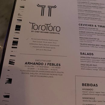 Toro Toro - Menu - Steakhouses Near Me - Miami, Florida Toro Toro - Menu - Steakhouses Near Me - Miami, Florida