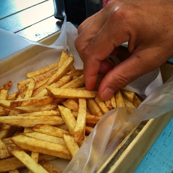 Lucerna - "Cone" of fries, as per the menu. I prefer the cool tray! - Seafood Near Me - Ciudad de Mexico, DIF Lucerna - "Cone" of fries, as per the menu. I prefer the cool tray! - Seafood Near Me - Ciudad de Mexico, DIF
