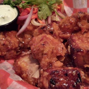 Vintage Brewing - Asian Pork Belly Bites - Braised pork belly breaded then deep fried and tossed in sweet Thai chili sauce. Served with wasabi/ ci - Breweries Near Me - Madison, Wisconsin