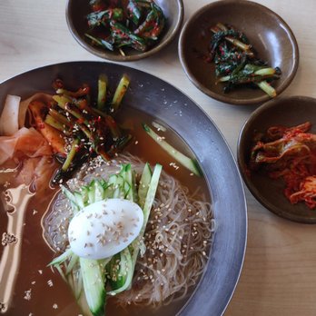 Imonay House Restaurant - Cold Noodles + Banchan / IG @mwy.eats - Korean Near Me - Toronto, Ontario Imonay House Restaurant - Cold Noodles + Banchan / IG @mwy.eats - Korean Near Me - Toronto, Ontario
