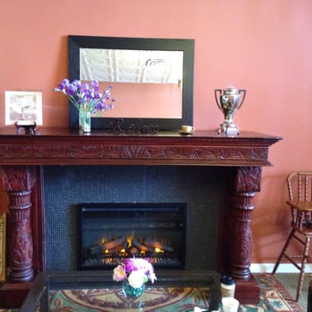 The Java Bean Cafe - A charming fireplace where we sat and enjoyed our coffee. - Coffee & Tea Near Me - Decatur, Indiana