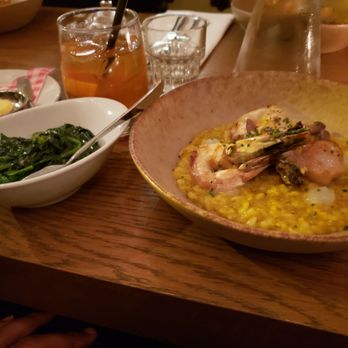 Van Speyk - Seafood Risotto and Spinach - Modern European Near Me - Amsterdam, New Hampshire Van Speyk - Seafood Risotto and Spinach - Modern European Near Me - Amsterdam, New Hampshire