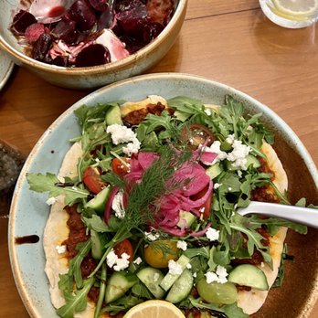 Armav - What was left of the Beet & Burrata Salad and One of the Specials of the Day - Mediterranean Near Me - Los Angeles, California