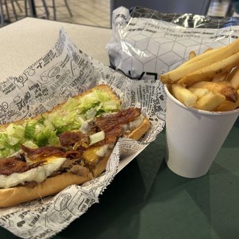 Charleys Cheesesteaks - BACON 3 CHEESESTEAK with ORIGINAL FRIES - Sandwiches Near Me - Tracy, California Charleys Cheesesteaks - BACON 3 CHEESESTEAK with ORIGINAL FRIES - Sandwiches Near Me - Tracy, California