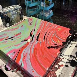 Hawaii Fluid Art - Choose your own colors, we guide you through the entire process!