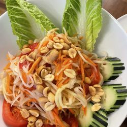 Sirinya's Thai Restaurant & Lounge - Authentic green papaya salad- delicious!