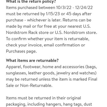 Nordstrom Rack - Nordstrom Rack Policy that says nothing about purchases made prior to October 3rd. - Department Stores Near Me - Las Vegas, Nevada Nordstrom Rack - Nordstrom Rack Policy that says nothing about purchases made prior to October 3rd. - Department Stores Near Me - Las Vegas, Nevada