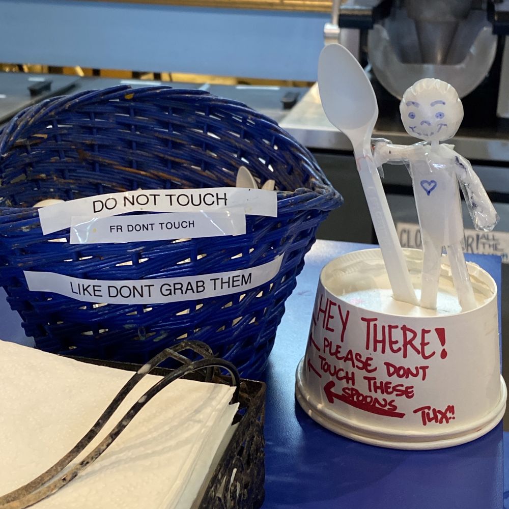 Free spoons to take! (Seriously, don't take them). Free spoons to take! (Seriously, don't take them).