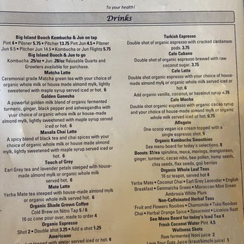 The Booch Bar - Drink Menu - Breakfast & Brunch Near Me - Hilo, Hawaii The Booch Bar - Drink Menu - Breakfast & Brunch Near Me - Hilo, Hawaii