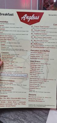 Menu photo 4 Anglea's Tacoma, WA
