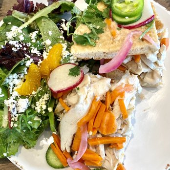 Urbane Cafe - Inside my UC Banh Mi Roasted Chicken - Salad Near Me - Menifee, California