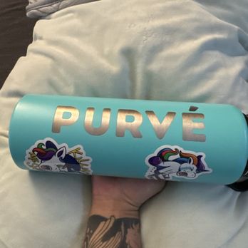 PURVÉ Donut Stop - Water bottle and stickers I got at Purvè - Donuts Near Me - Honolulu, Hawaii