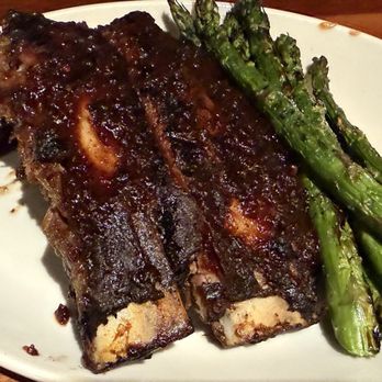 Wood Ranch Cerritos - Beef ribs and asparagus - Barbeque Near Me - Cerritos, California