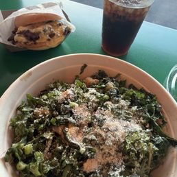Kale salad, double cheeseburger and Diet Coke Kale salad, double cheeseburger and Diet Coke