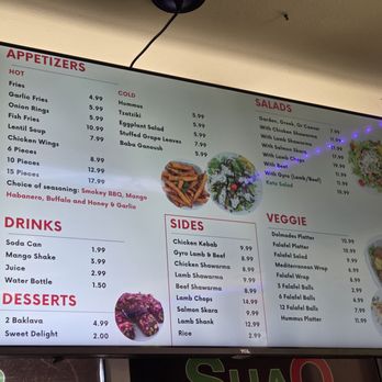 ShaQ - menu 2/2 - Falafel Near Me - Santa Clara, California