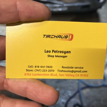Tire Haus - Shop manager - Tires Near Me - San Fernando Valley, California Tire Haus - Shop manager - Tires Near Me - San Fernando Valley, California