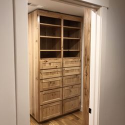 Williams Cabinets - Rustic Hickory closet